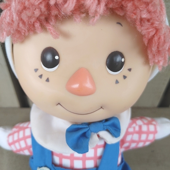 Raggedy Andy Doll Vintage 1991 Scare Crow Plush Plastic Face RARE Stuffed Toy - Picture 5 of 12